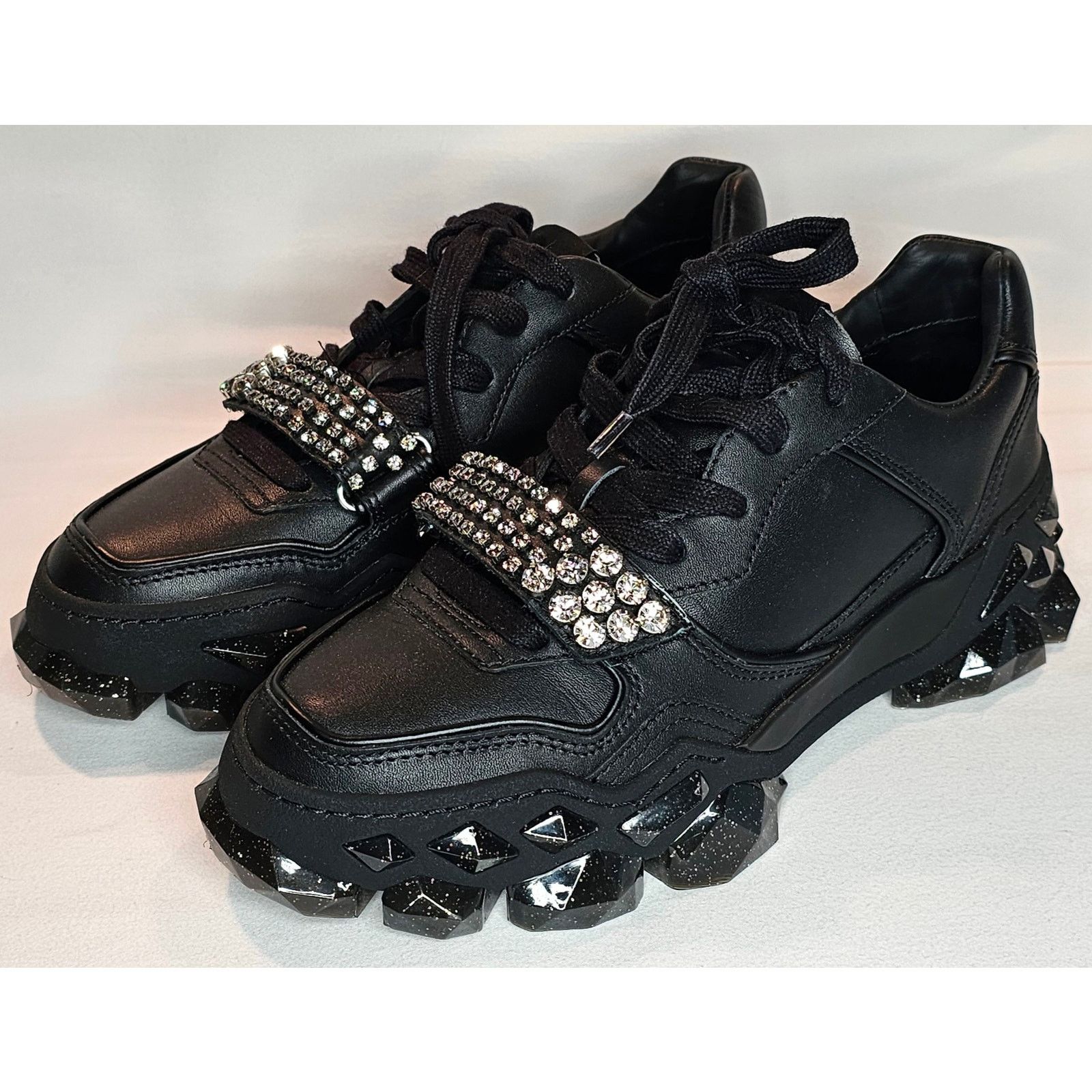 Jimmy Choo Jimmy Choo Diamond Leather Trainers Size 36 Size US 6 / IT 36 - 2 Thumbnail