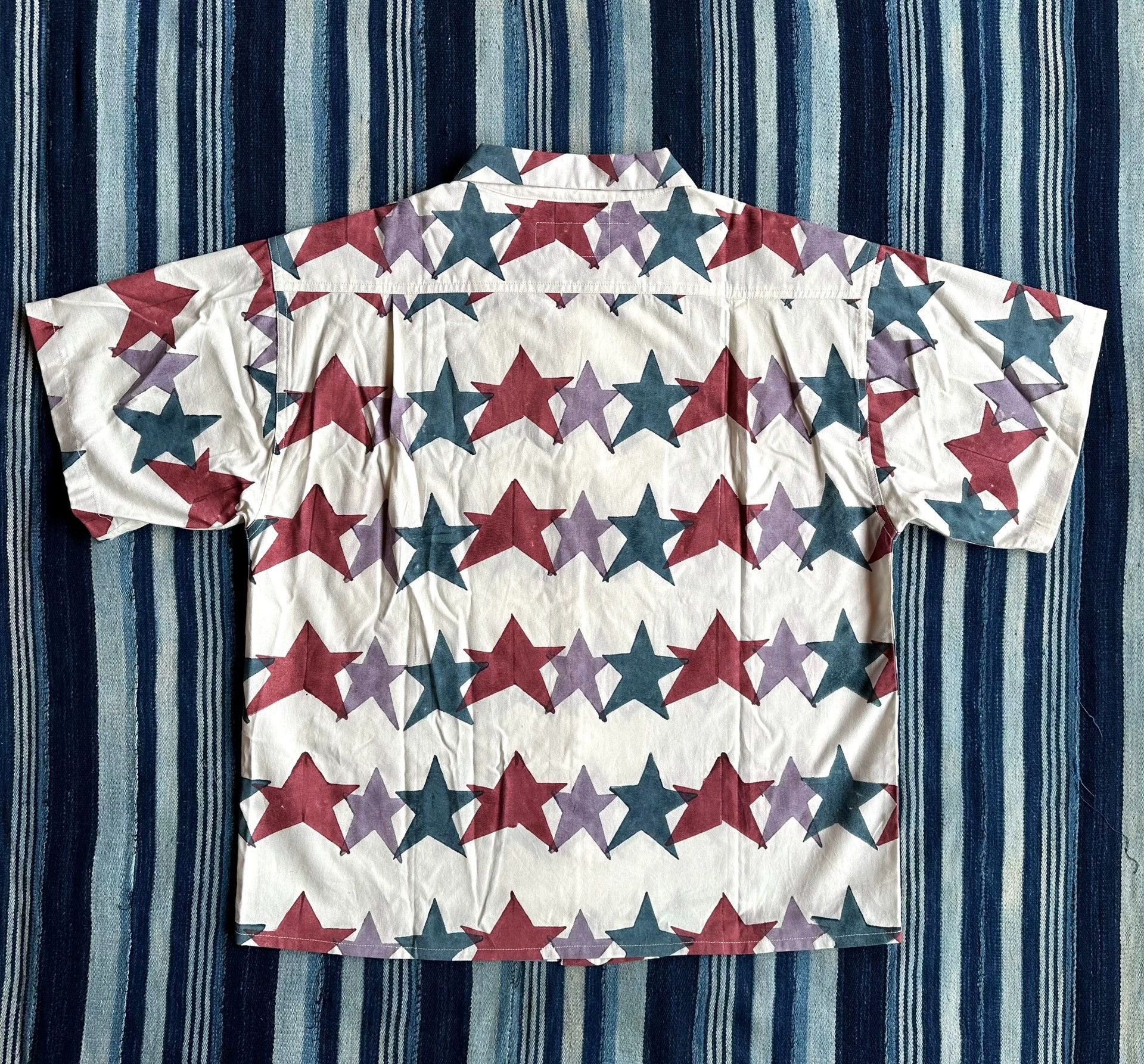 Story Mfg. Story mfg. Star Block Print Hand Dye Short-Sleeve Shirt Size US L / EU 52-54 / 3 - 2 Thumbnail