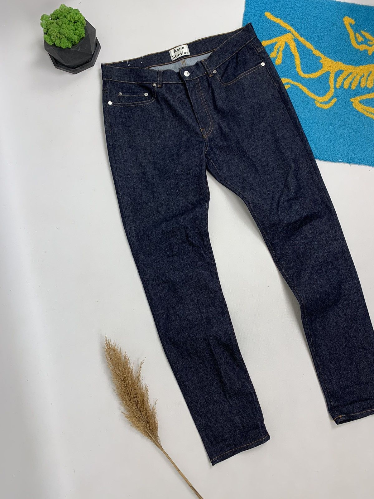 Acne Studios × Designer Acne Studious Regular Fit Navy Jeans Size US 34 / EU 50 - 4 Thumbnail