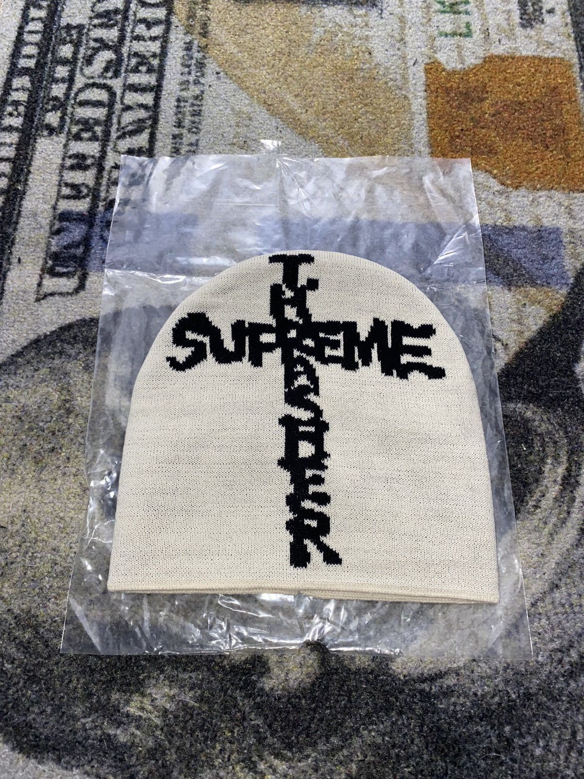 Supreme × Thrasher Supreme Thrasher Beanie Stone | Grailed
