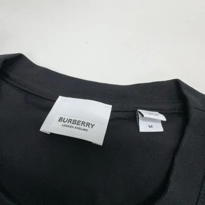 Burberry Burberry Burberry Black Cotton Short Sleeve T-Shirt-2507 Size US M / EU 48-50 / 2 - 4 Thumbnail