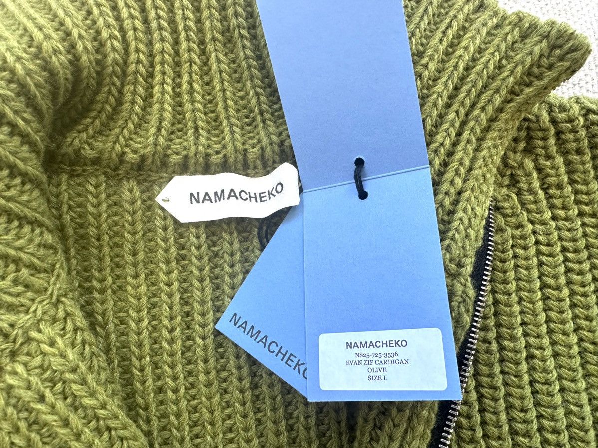 Namacheko NWT SS25 Evan Zip Cardigan in Olive Virgin Wool Size US L / EU 52-54 / 3 - 10 Thumbnail