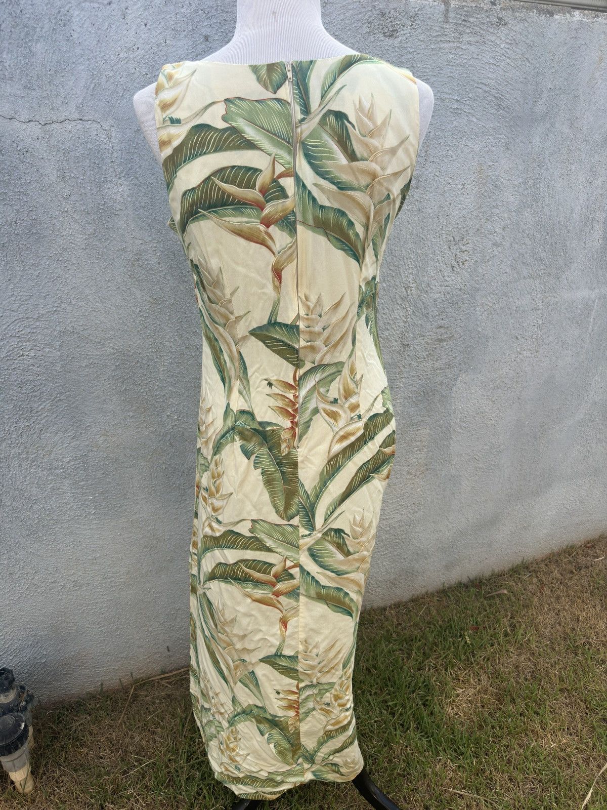 Tori Richard Tori Richard Dress Bird of Paradise Beige/Green Women's M Size M / US 6-8 / IT 42-44 - 2 Thumbnail