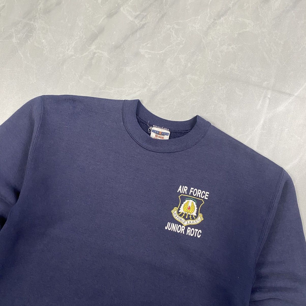 American Apparel Vintage 90s Jerzees Air Force Junior ROTC Boxy Crewneck Size US M / EU 48-50 / 2 - 2 Thumbnail