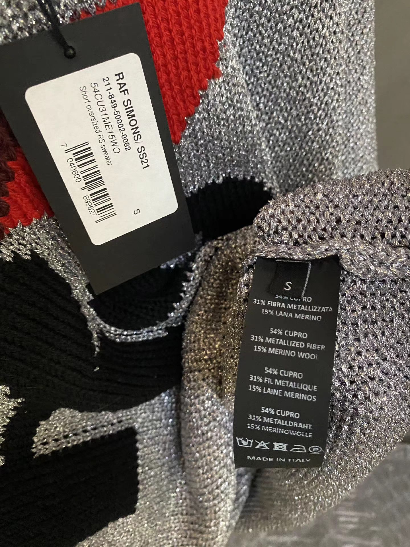 Raf Simons raf simons rs silver glitter sweater Size US S / EU 44-46 / 1 - 4 Thumbnail