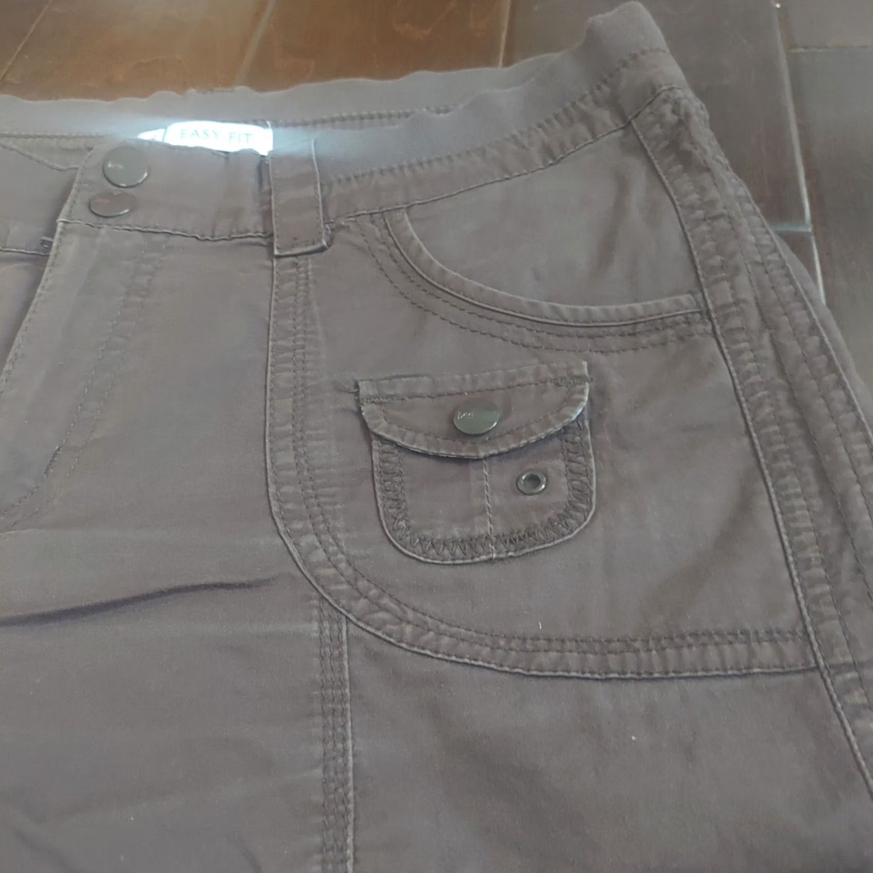 Lee Lee Cargo Shorts Mens Brown Size M Regular Cotton Spandex Solid Button Casual Travel Outdoor Summer 80s? Size US 31 - 7 Thumbnail
