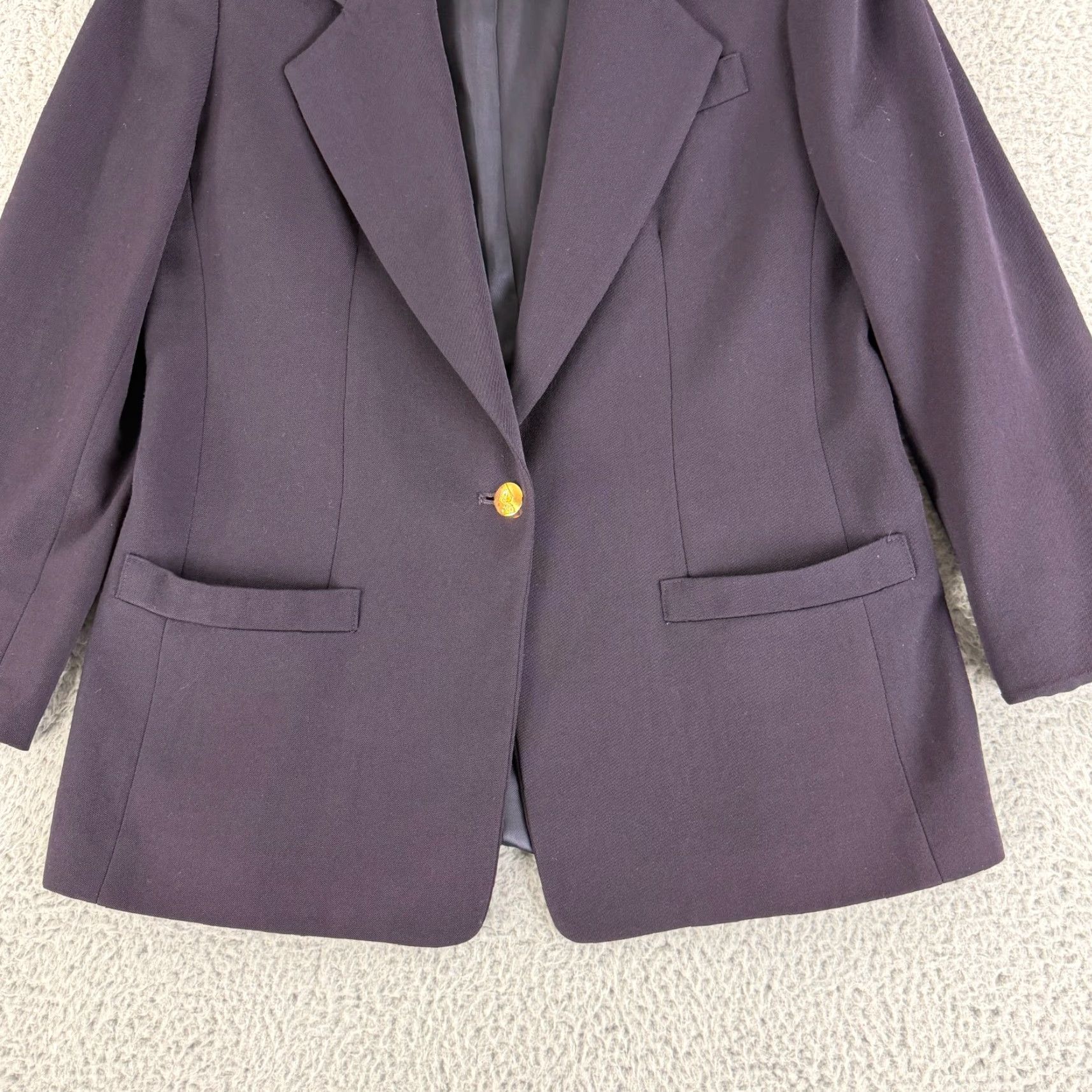Austin Reed VINTAGE Austin Reed Blazer Jacket Womens Medium Navy Blue Single Breasted 100% Wool VTG Size M / US 6-8 / IT 42-44 - 5 Thumbnail