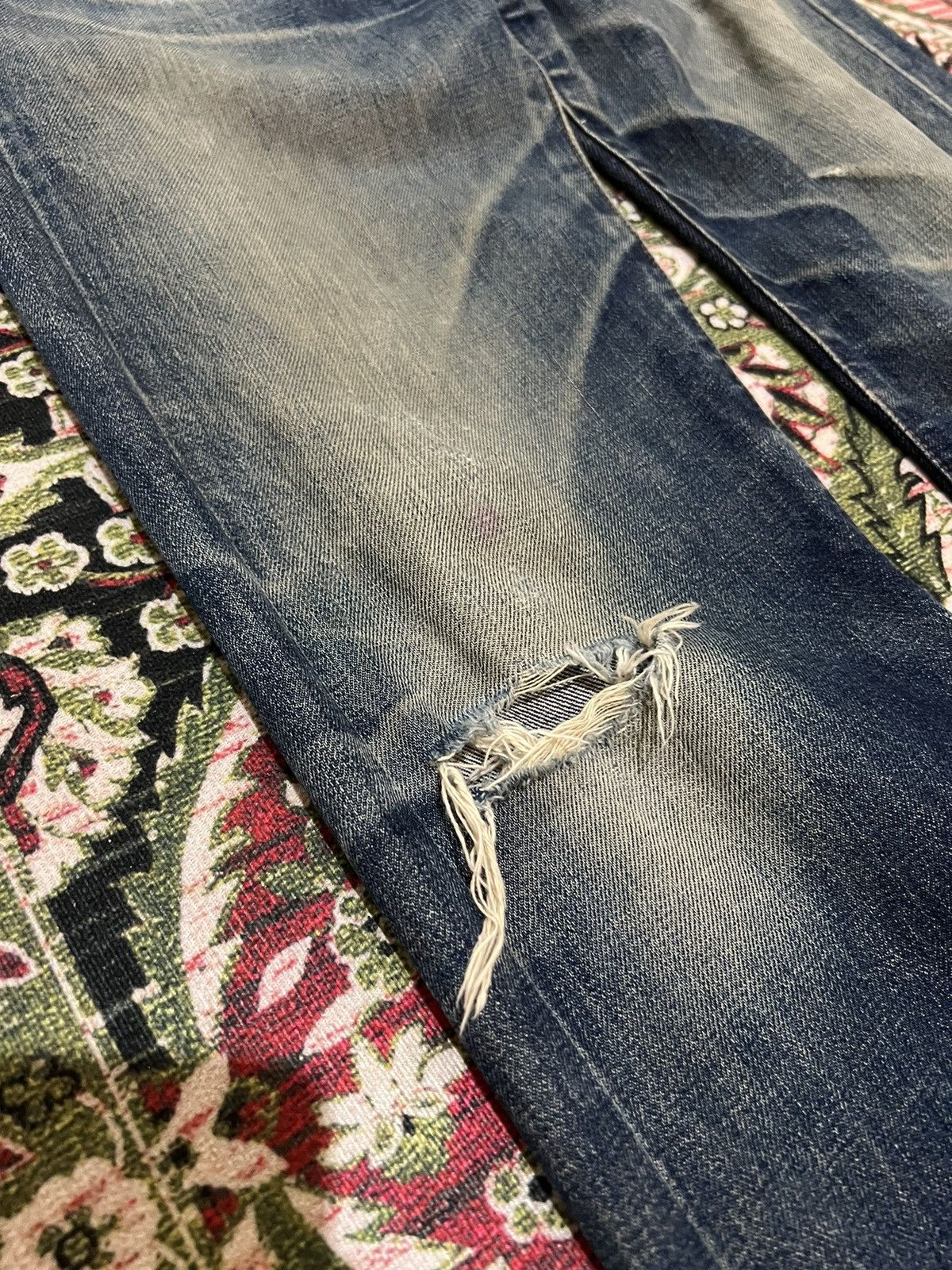 Levi's VINTAGE LEVIS 502 BIG E SELVEDGE DISTRESSED MUD WASH JEANS Size US 28 / EU 44 - 4 Thumbnail