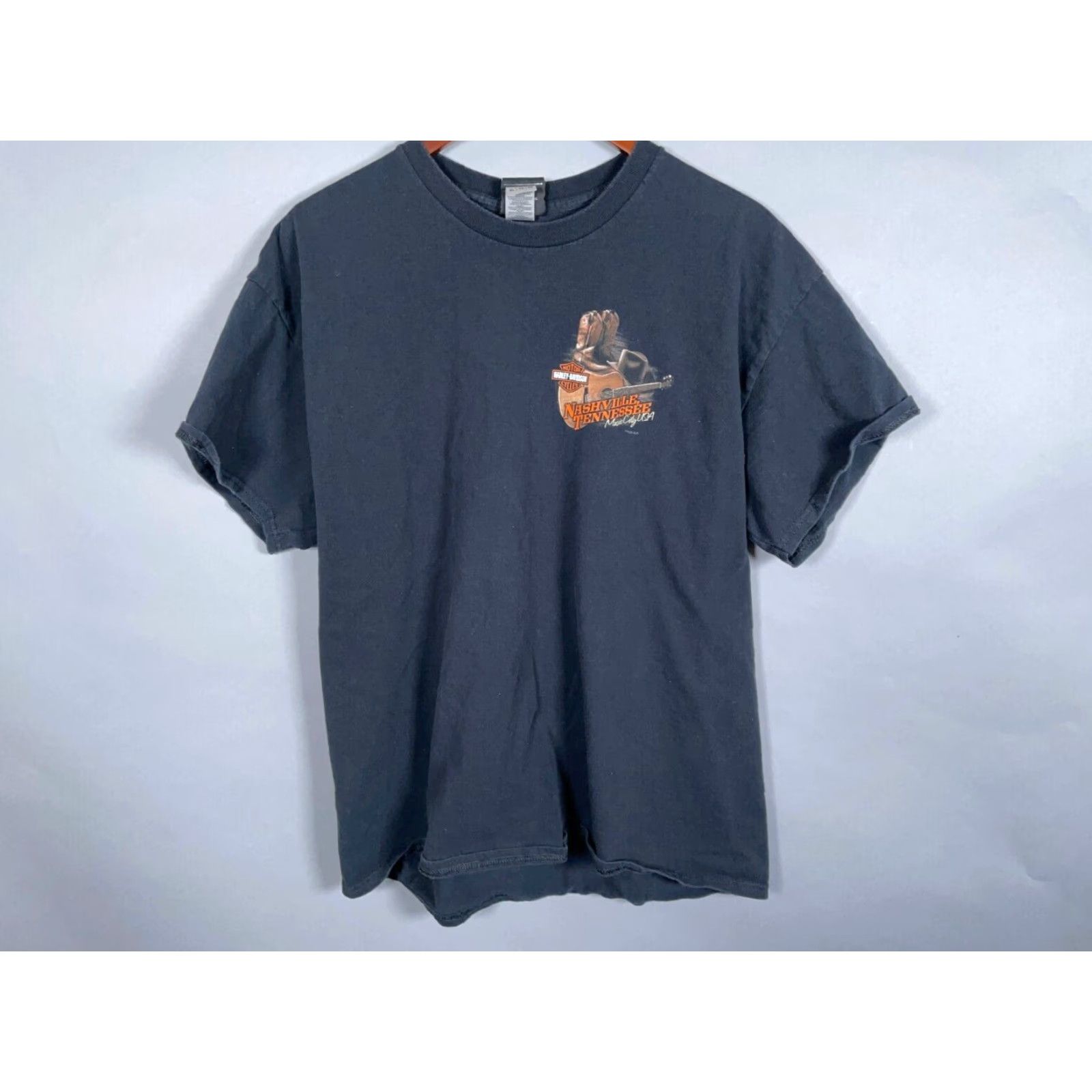 Harley Davidson Harley-Davidson Music City Tennessee Graphic Print T-Shirt Adult Large Black Biker Mens Size US L / EU 52-54 / 3 - 2 Thumbnail