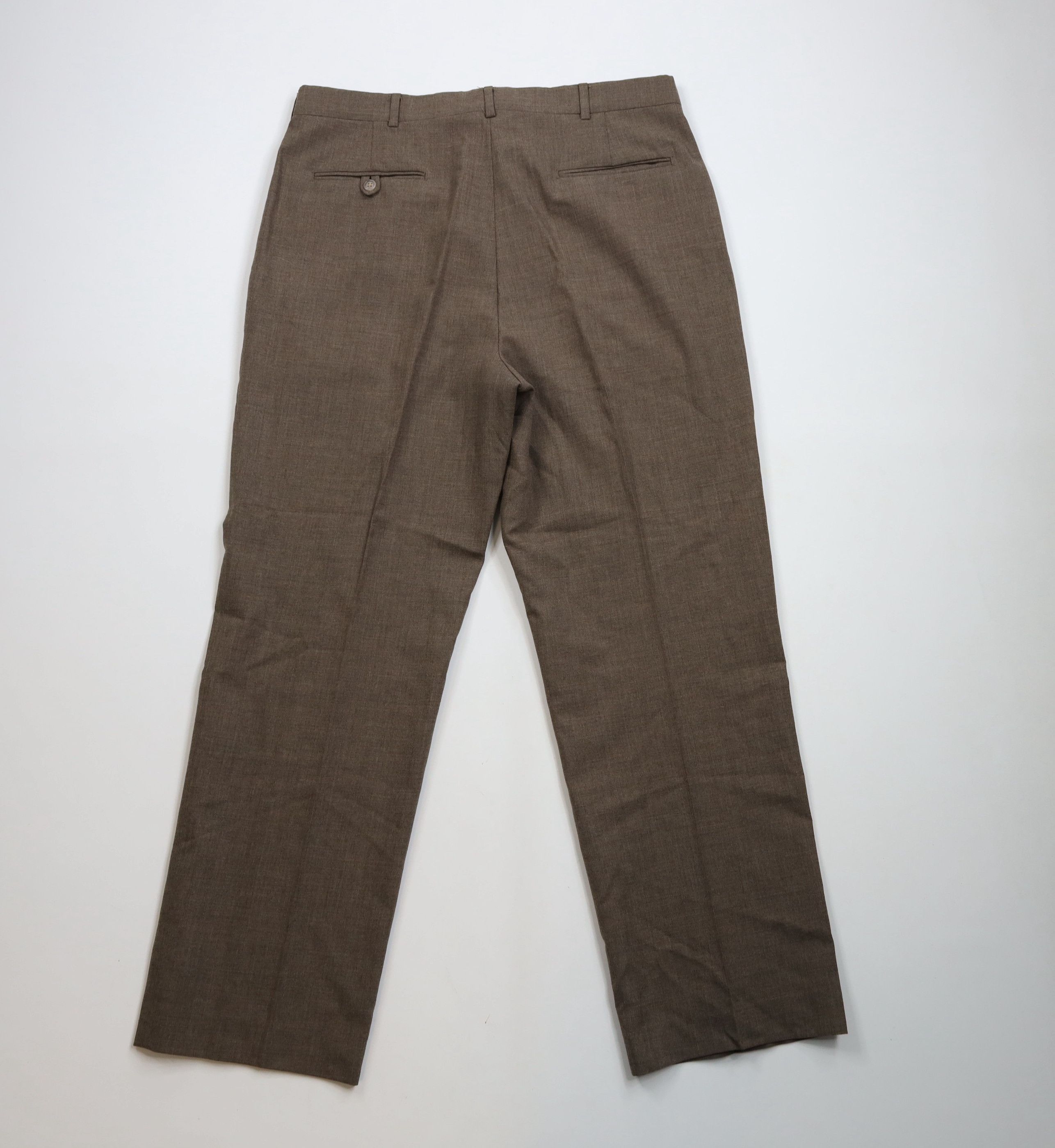 Lands' End × Vintage Vintage 90s Lands End Leg Chino Pants Trousers Brown USA Size US 36 / EU 52 - 9 Thumbnail