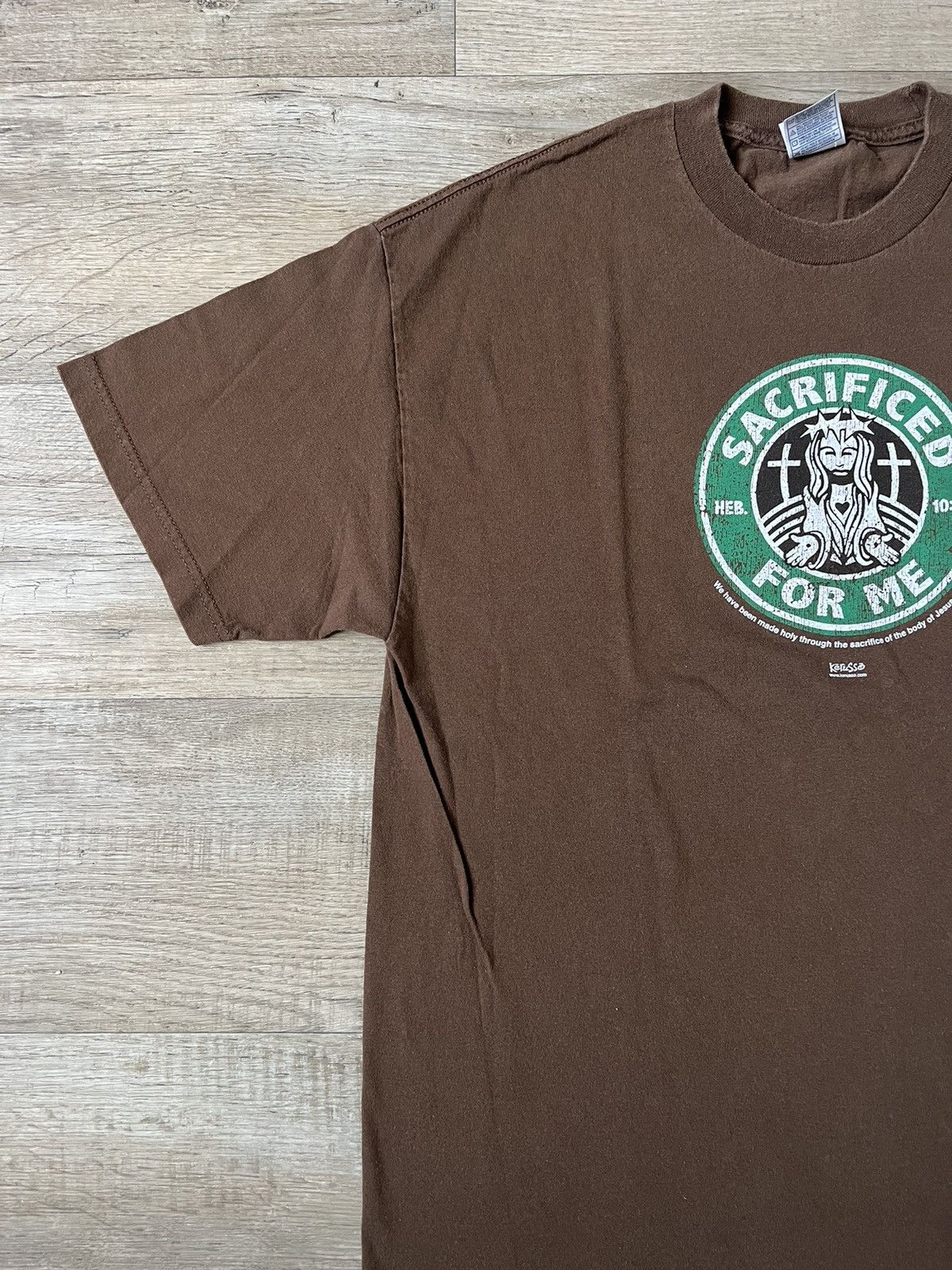 Vintage Starbucks Coffee Parody Jesus Sacrificed For Me Shirt Grailed