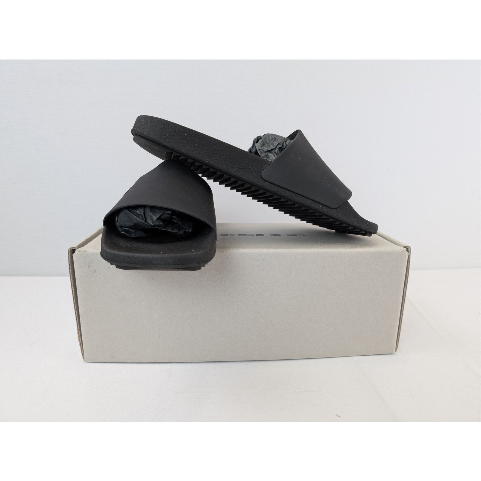 Rick Owens Drkshdw o1rshd1 Scarpe Shower Slides Slipper in Black Size US 11 / EU 44 - 17 Thumbnail