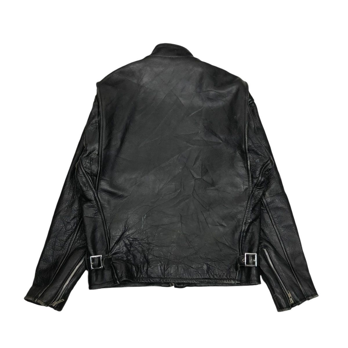Vintage 🔥VINTAGE LEATHER JACKET CAFE RACER SV.STONE COWHIDE LEATHER Size US M / EU 48-50 / 2 - 2 Thumbnail