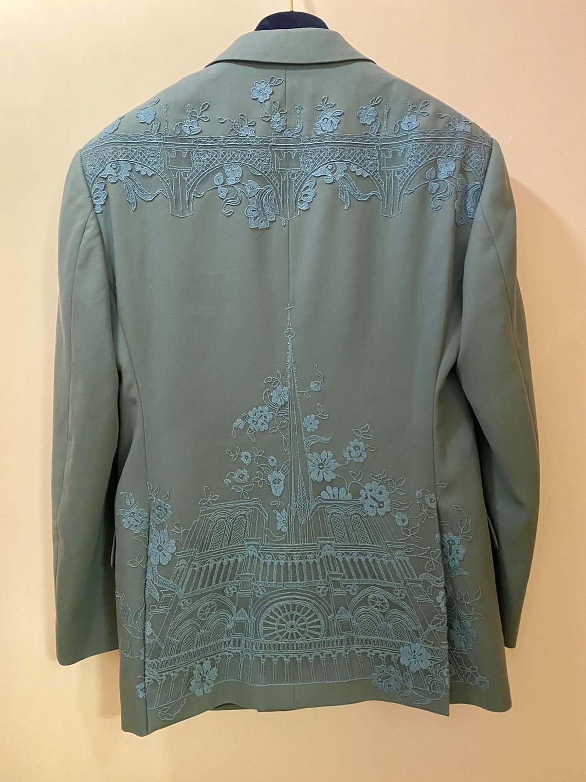 Louis Vuitton Louis Vuitton slate blue double breasted blazer jacket 46 Size 46R - 4 Thumbnail