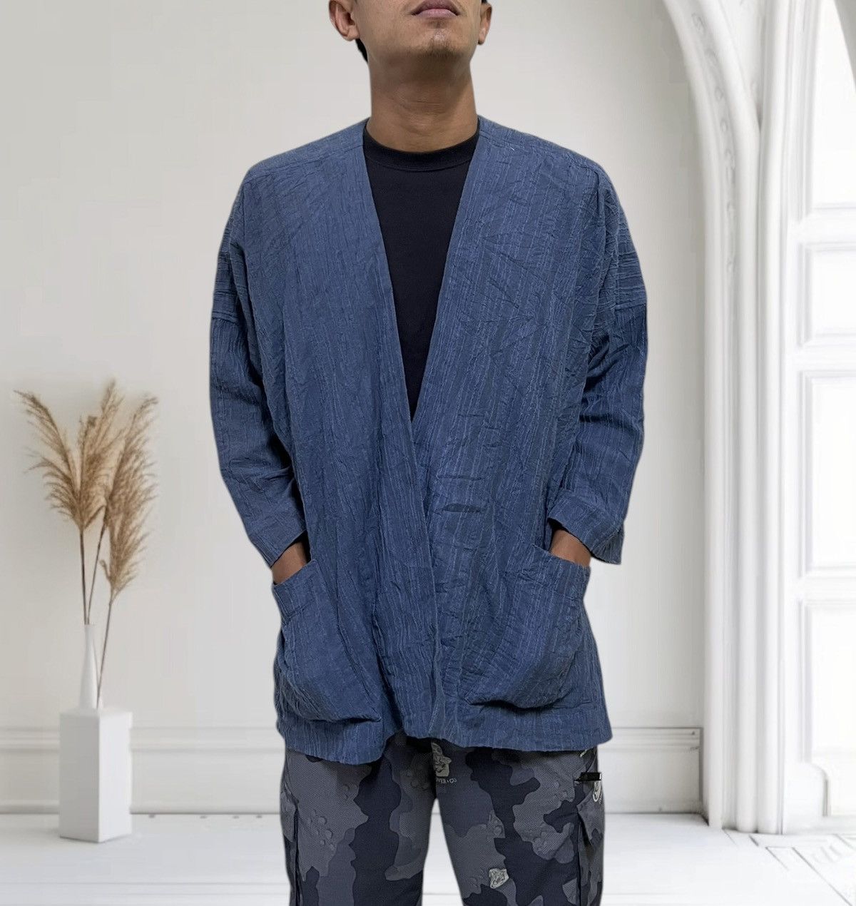 Issey Miyake 💥 ARCHIVES 80s-90s ISSEY MIYAKE PLANTATION WRINKLE KIMONO Size US M / EU 48-50 / 2 - 2 Thumbnail