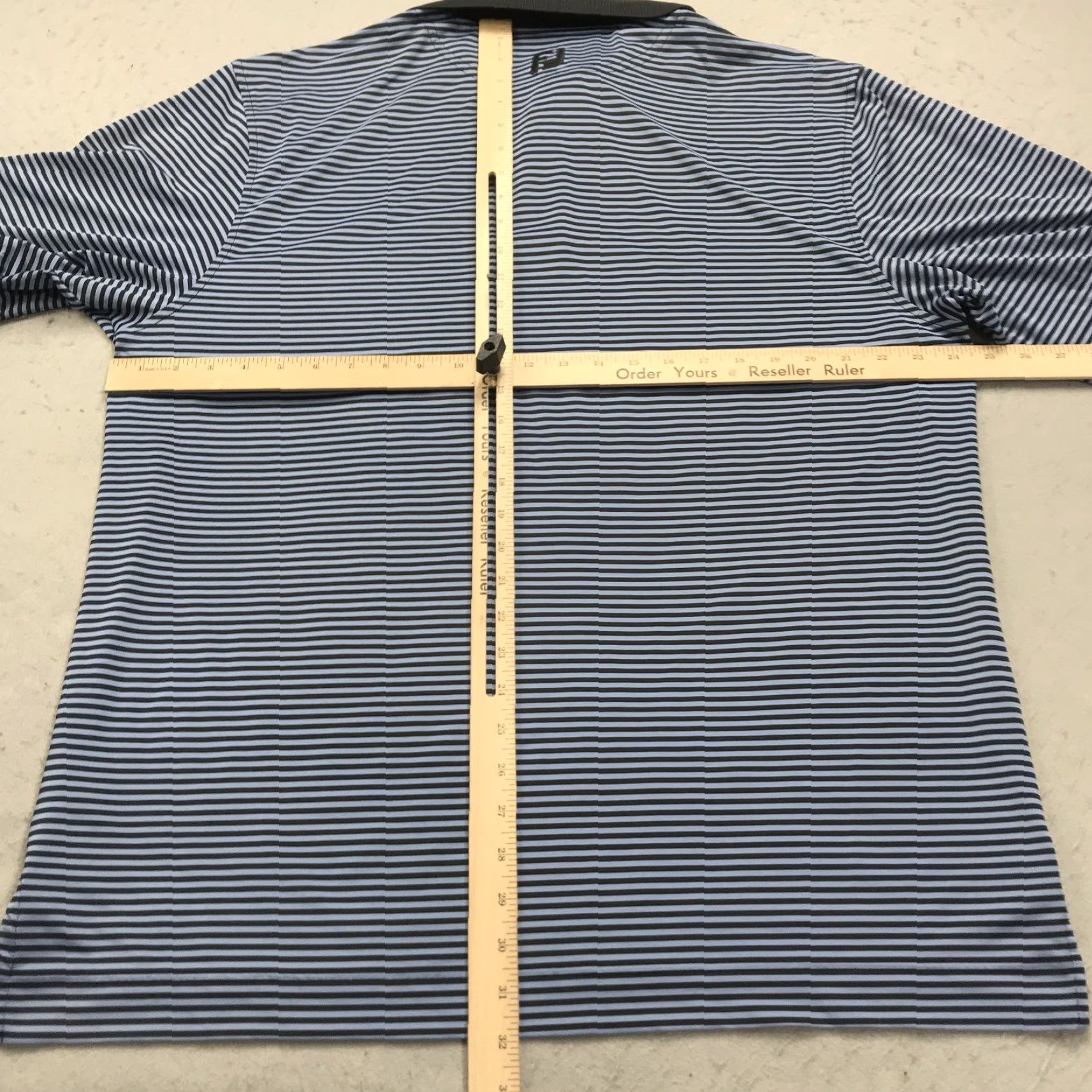 Footjoy FootJoy Kingsley Club Polo Shirt Mens XL Blue Striped Golf Performance Polo Shirt Size US XL / EU 56 / 4 - 7 Thumbnail