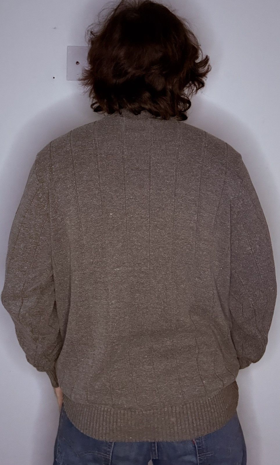 U.S. Polo Assn. US Polo Association Sweater Gray Cable Knit Dark Academia Size US XL / EU 56 / 4 - 2 Thumbnail