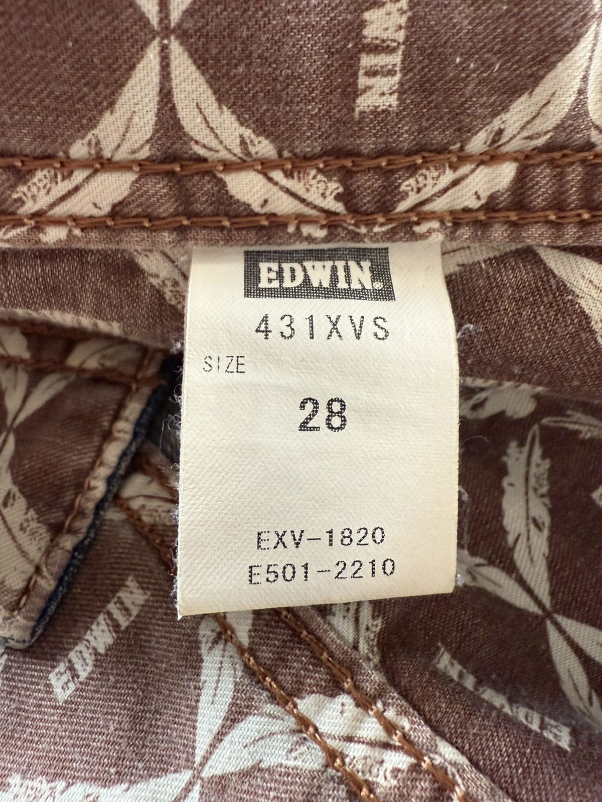 Japanese Brand Edwin 431 XV Over Stitched Western Japanese Flare Jeans Size US 29 - 24 Thumbnail