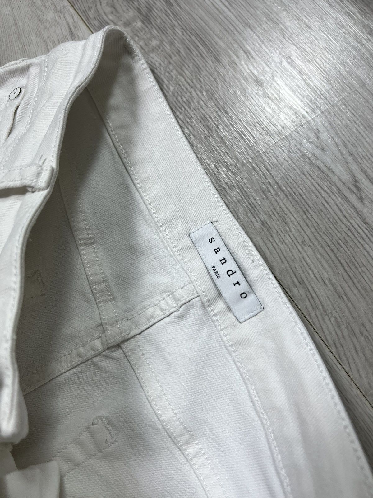 Sandro Sandro Paris White Denim Pants / Jeans Size 26" / US 2 / IT 38 - 11 Thumbnail