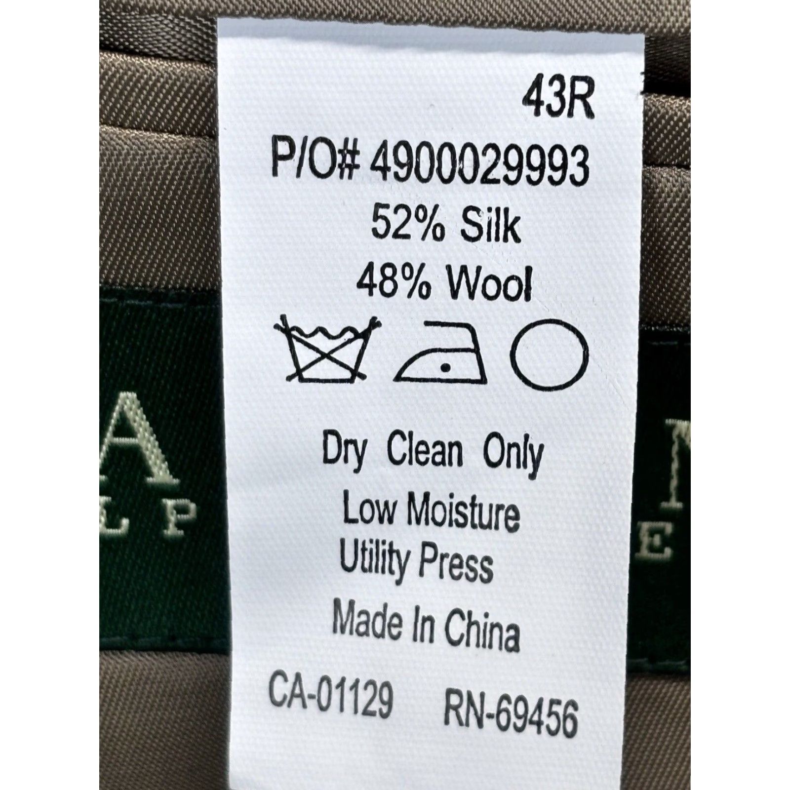 Ralph Lauren VINTAGE Lauren Ralph Lauren Houndstooth Plaid Blazer Sport Coat Sz 43R Men’s Silk Wool Brown 2-Button Micro Vintage Career Mens Size 46R - 8 Thumbnail