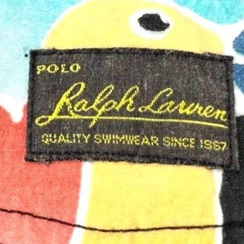 Polo Ralph Lauren VINTAGE Polo Ralph Lauren Swim Trunk Men 38 Black Jungle Birds Floral Drawstring Trunk Board Shorts Beach Outdoor Mens Size US M / EU 48-50 / 2 - 4 Thumbnail
