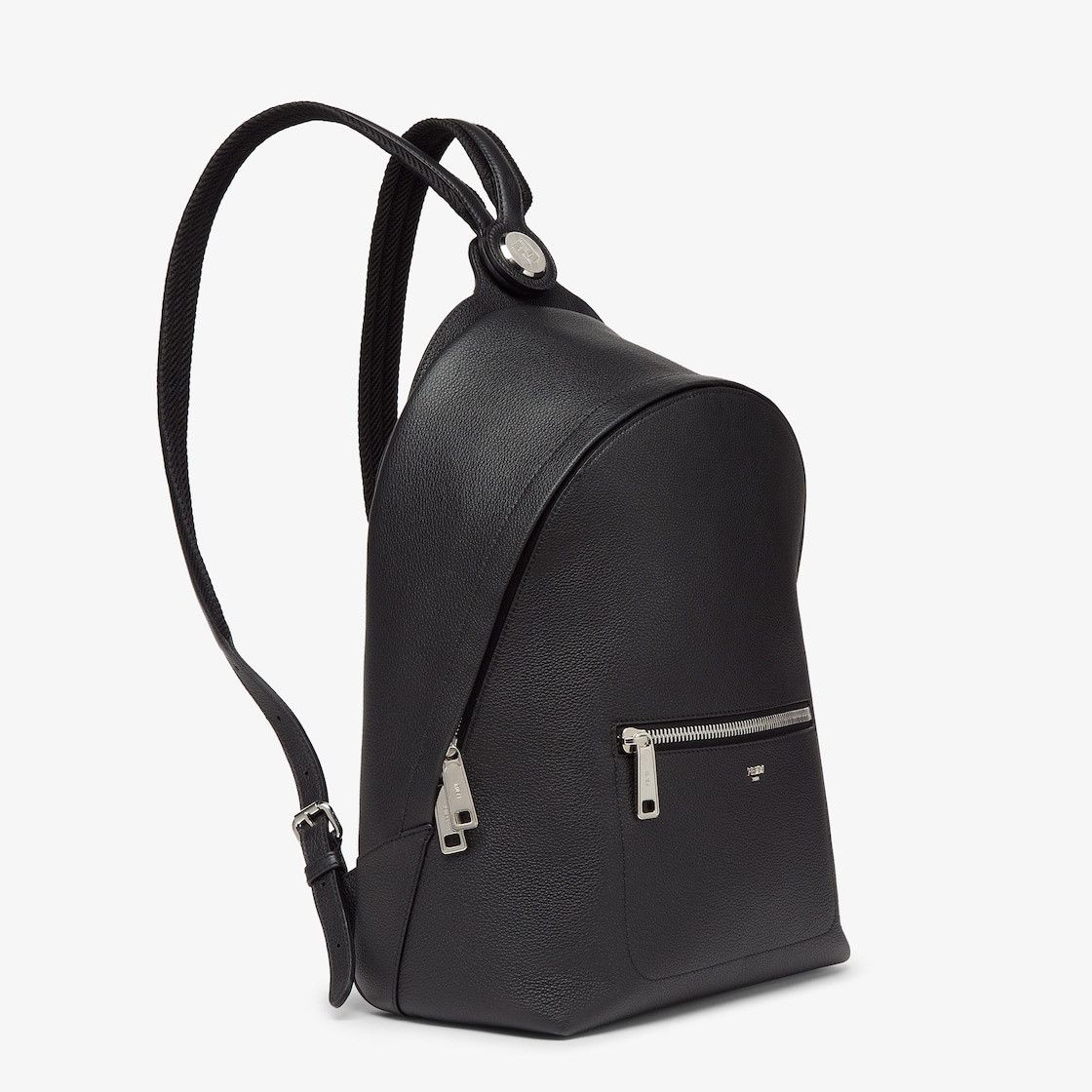 Fendi o1s1wg111125 Size: OS/ Roma Leather Chiodo Medium in Black Size ONE SIZE - 3 Thumbnail