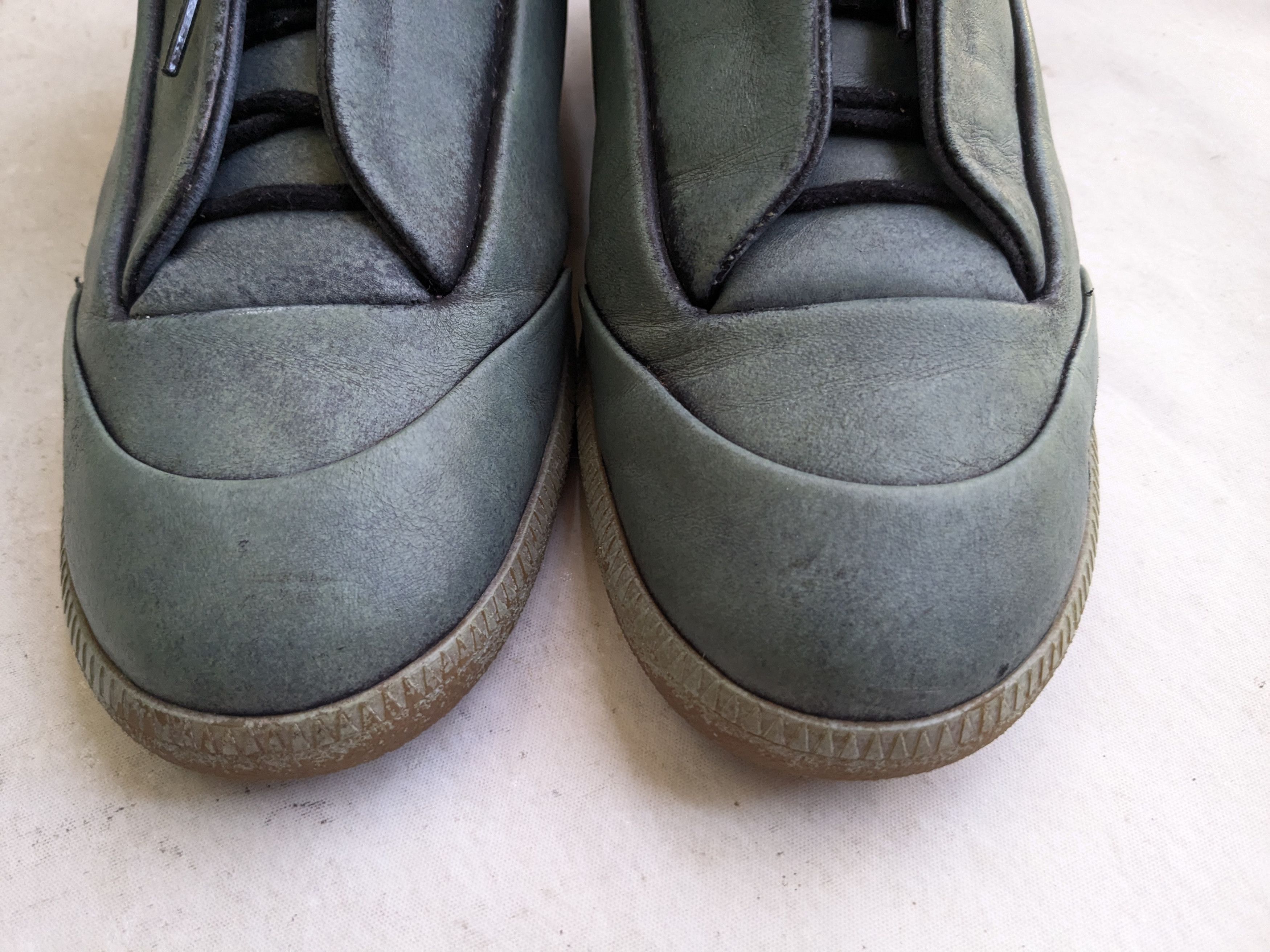 Maison Margiela Maison Margiela Future Green 12 45 High Tops Leather Size US 12 / EU 45 - 2 Thumbnail