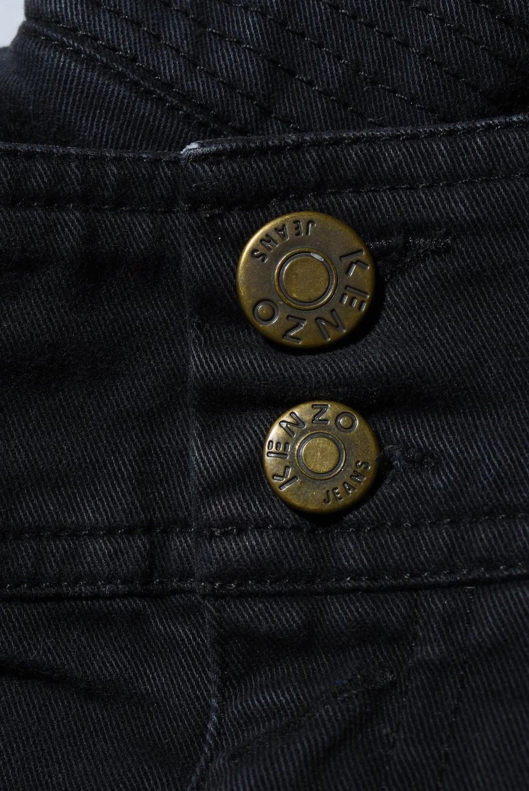 Kenzo Women's Kenzo Jeans Black Denim Ruffle Frill Mini Skirt Size 32" / US 10 / IT 46 - 3 Thumbnail