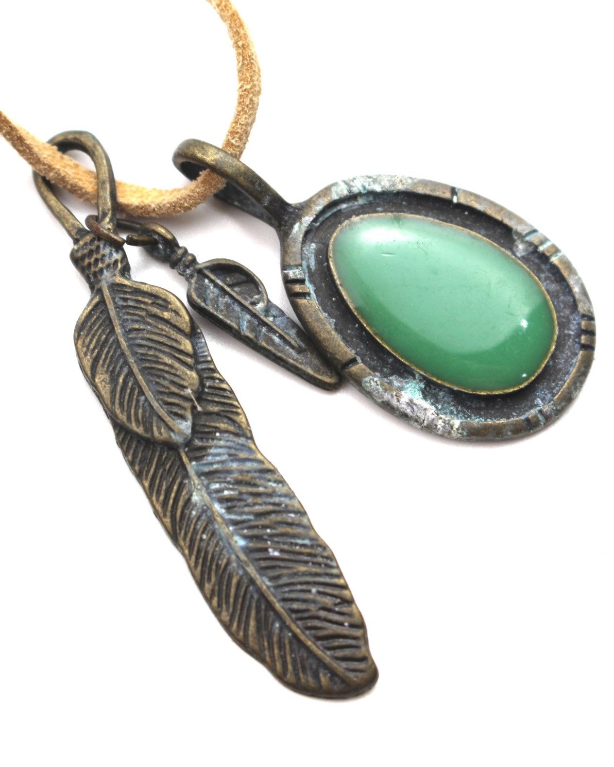 Native 1990S JAPANESE MADE FOREST RITUAL SOUL FEATHER NECKLACE Size ONE SIZE - 3 Thumbnail