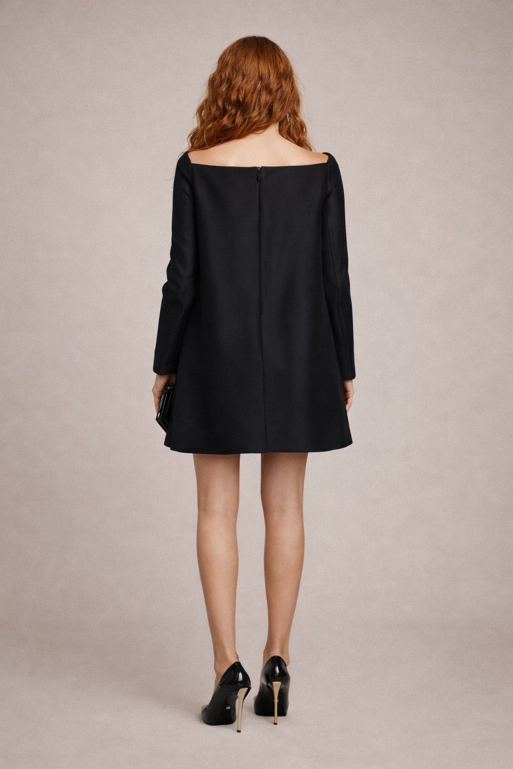 Versace Versace Medusa ’95 Black Mini Dress Long Sleeve Size S / US 4 / IT 40 - 2 Thumbnail