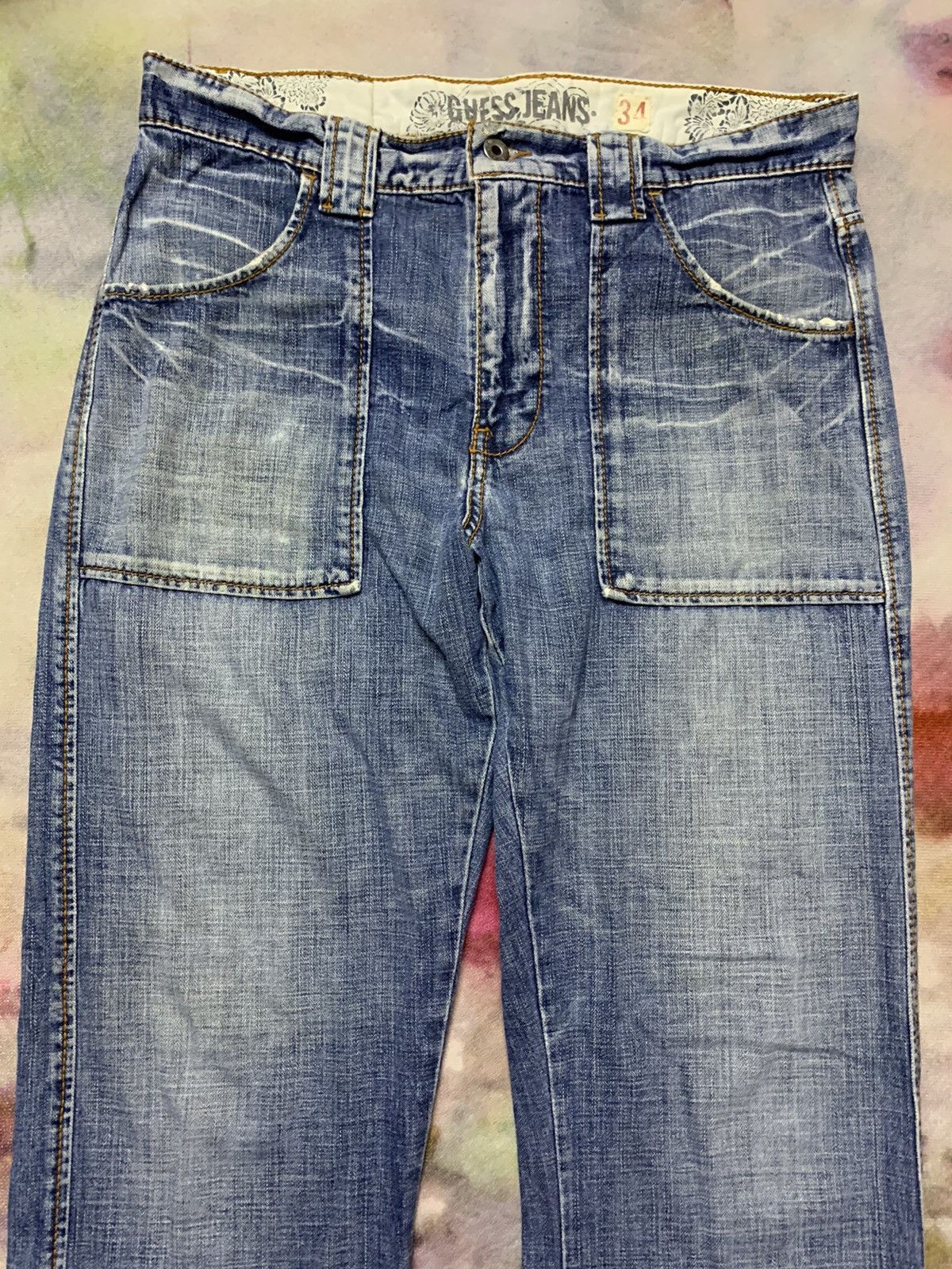 Guess × Hysteric Glamour × Japanese Brand Flare Vintage Guess Jeans Washed Denim Size US 33 - 4 Thumbnail