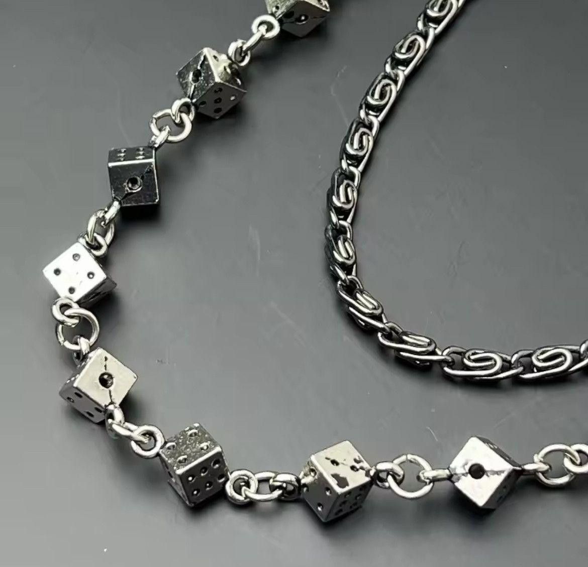 Jewelry Punk Leather Metal Dice Jeans Chain Accessories Size ONE SIZE - 3 Thumbnail