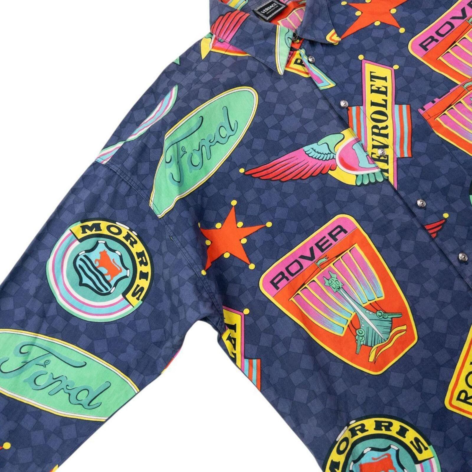 Versace Vintage 90s Versace Jeans Couture Car Rolls Royce Shirt XL Size US XL / EU 56 / 4 - 4 Thumbnail
