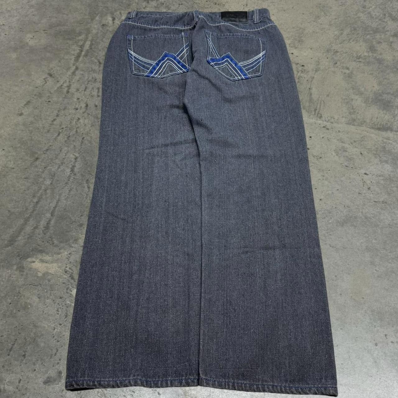 Japanese Brand × Vintage Vintage Y2K Urban Label Embroidered Baggy Wide Leg Jeans Size US 32 / EU 48 - 1 Thumbnail