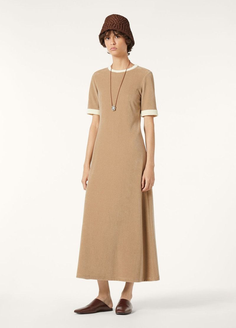 Loro Piana o1srvl11e0526 FAP2821 Balmuccia Midi Dress in Beige Size M / US 6-8 / IT 42-44 - 2 Thumbnail
