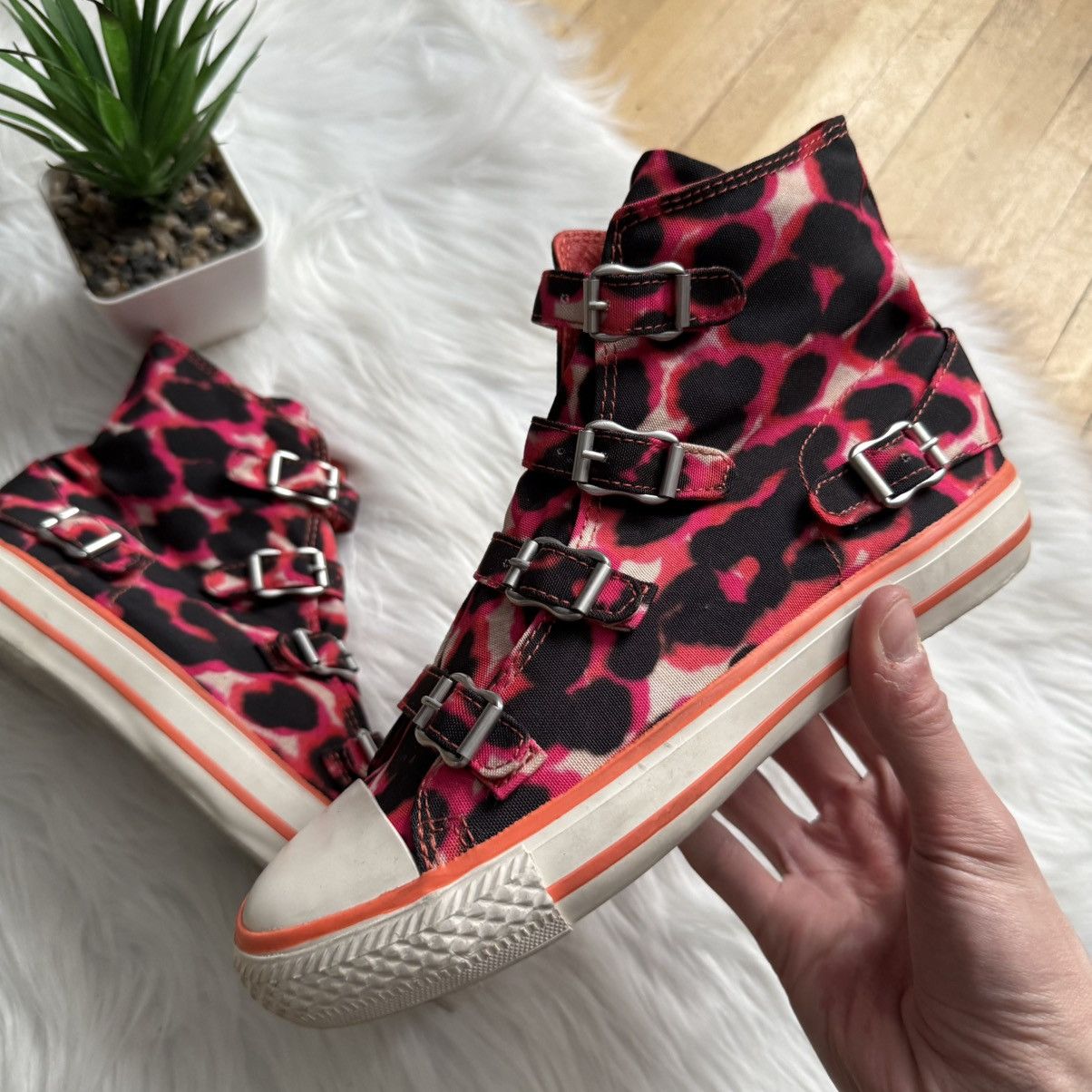 ASH 📌 Vintage Ash Y2K High Crazy Buckle Top Sneakers Size US 7 / IT 37 - 11 Thumbnail