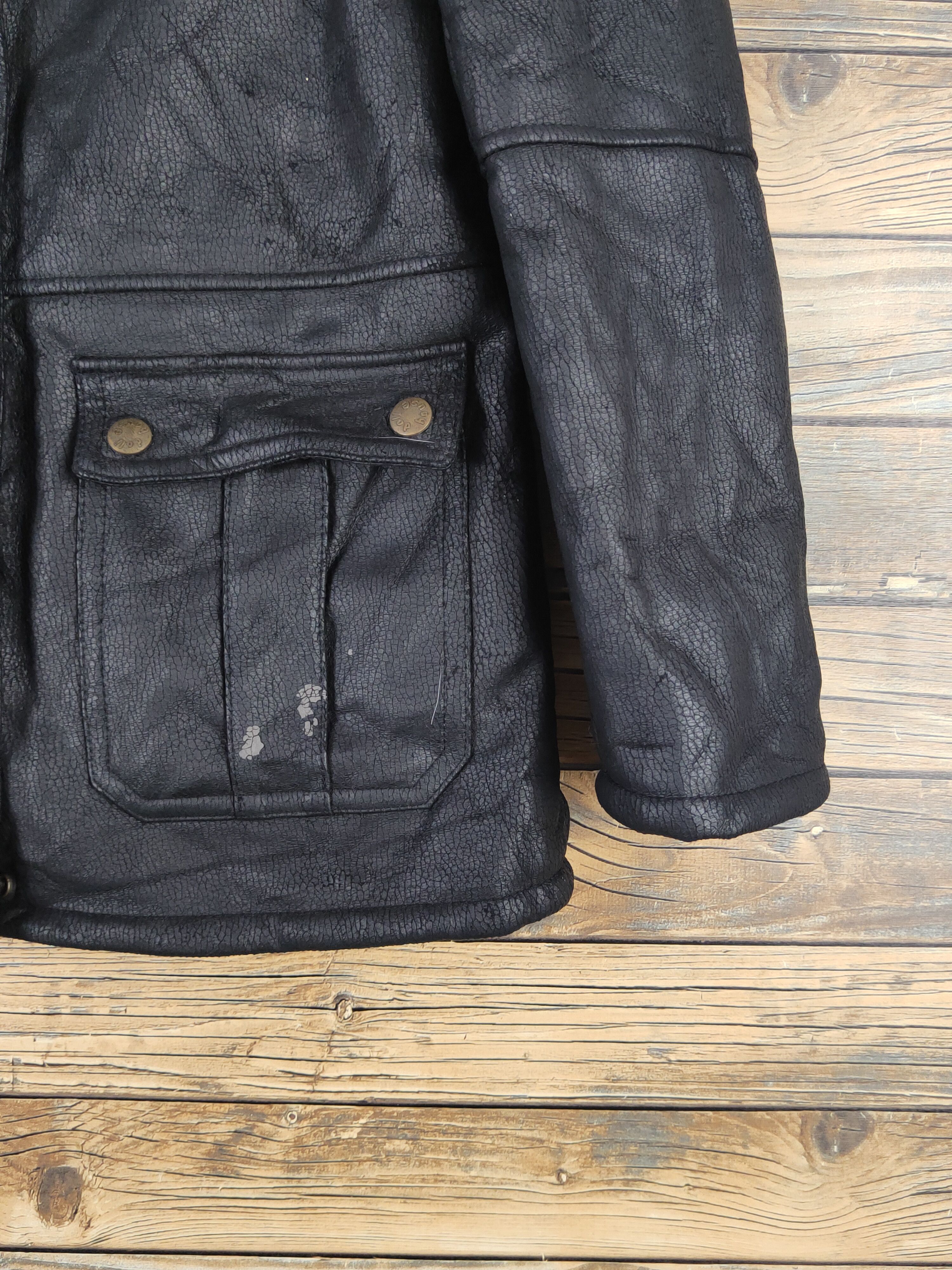 Japanese Brand Dollhouse Black Hoodie fur shaggy Leather Jackets #W1117 Size S / US 4 / IT 40 - 8 Thumbnail