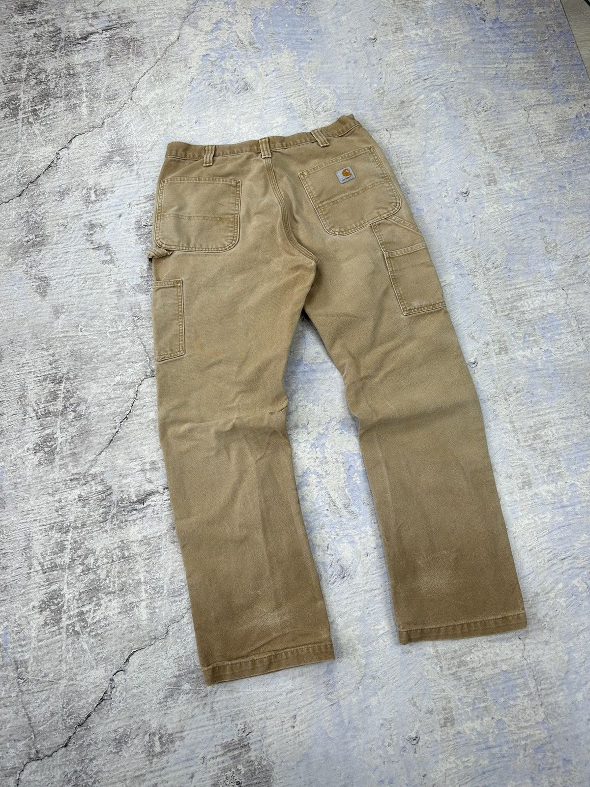 Carhartt × Vintage Carhartt Double Knee vintage faded canvas pants trashed mens Size US 33 - 7 Thumbnail