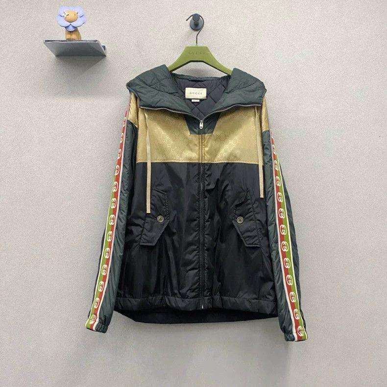 Gucci Gucci Green retro GG caccard color block jacket 2502-Nextar Size US S / EU 44-46 / 1 - 1 Thumbnail