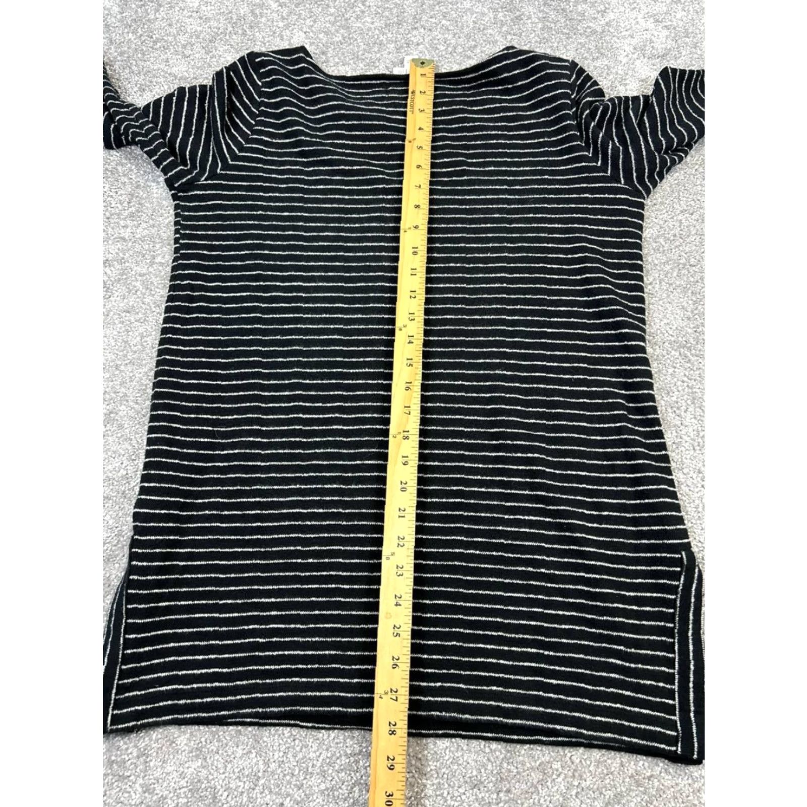 J. Jill VINTAGE J. Jill Women's Sweater Pullover S Black Striped Knit Casual Fall Winter Size S / US 4 / IT 40 - 7 Thumbnail