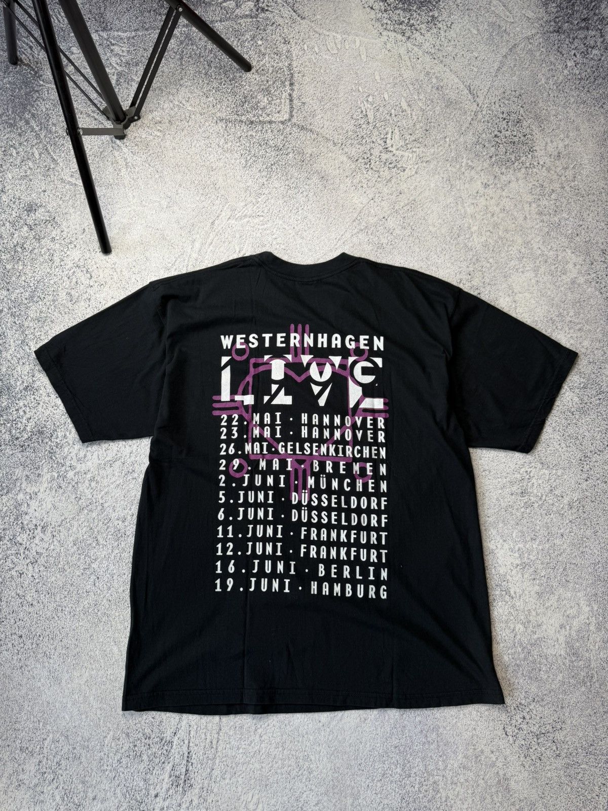 Band Tees Vintage Westernhagen Live Graphic T-Shirt Black Size XL Size US XL / EU 56 / 4 - 12 Thumbnail