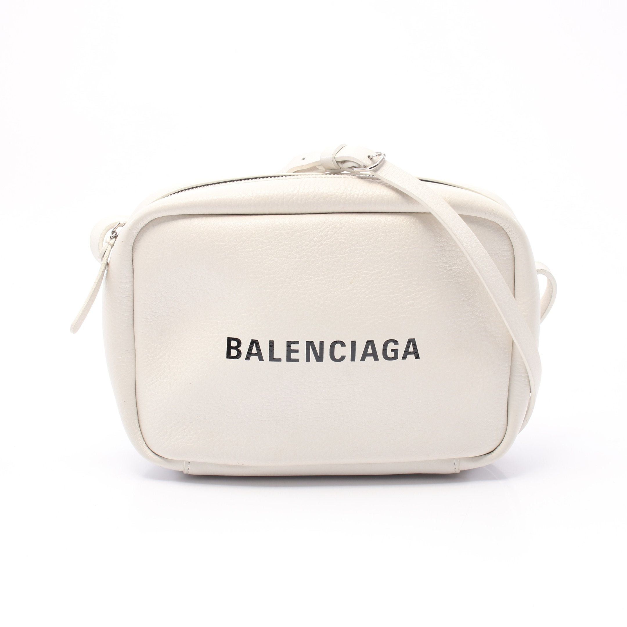 Balenciaga Everyday Camera Bag S Shoulder Leather White, Women's