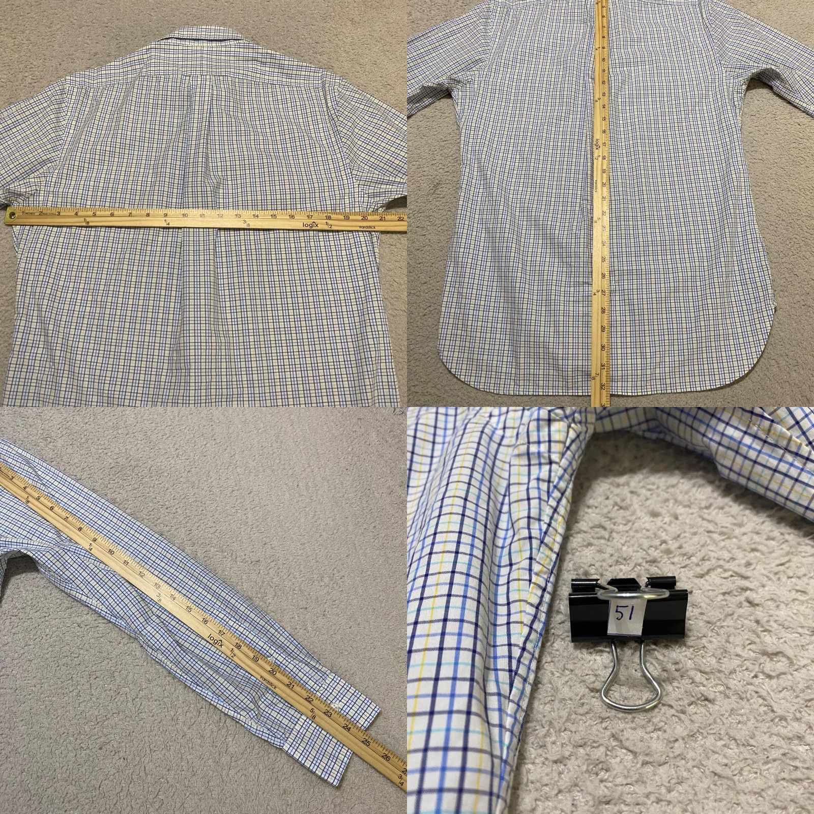 Ralph Lauren Ralph Lauren Mens Shirt 16 Multicolor Plaid Button-Down 100% Cotton Slim Fit Dress Shirt Mens Size US L / EU 52-54 / 3 - 8 Thumbnail