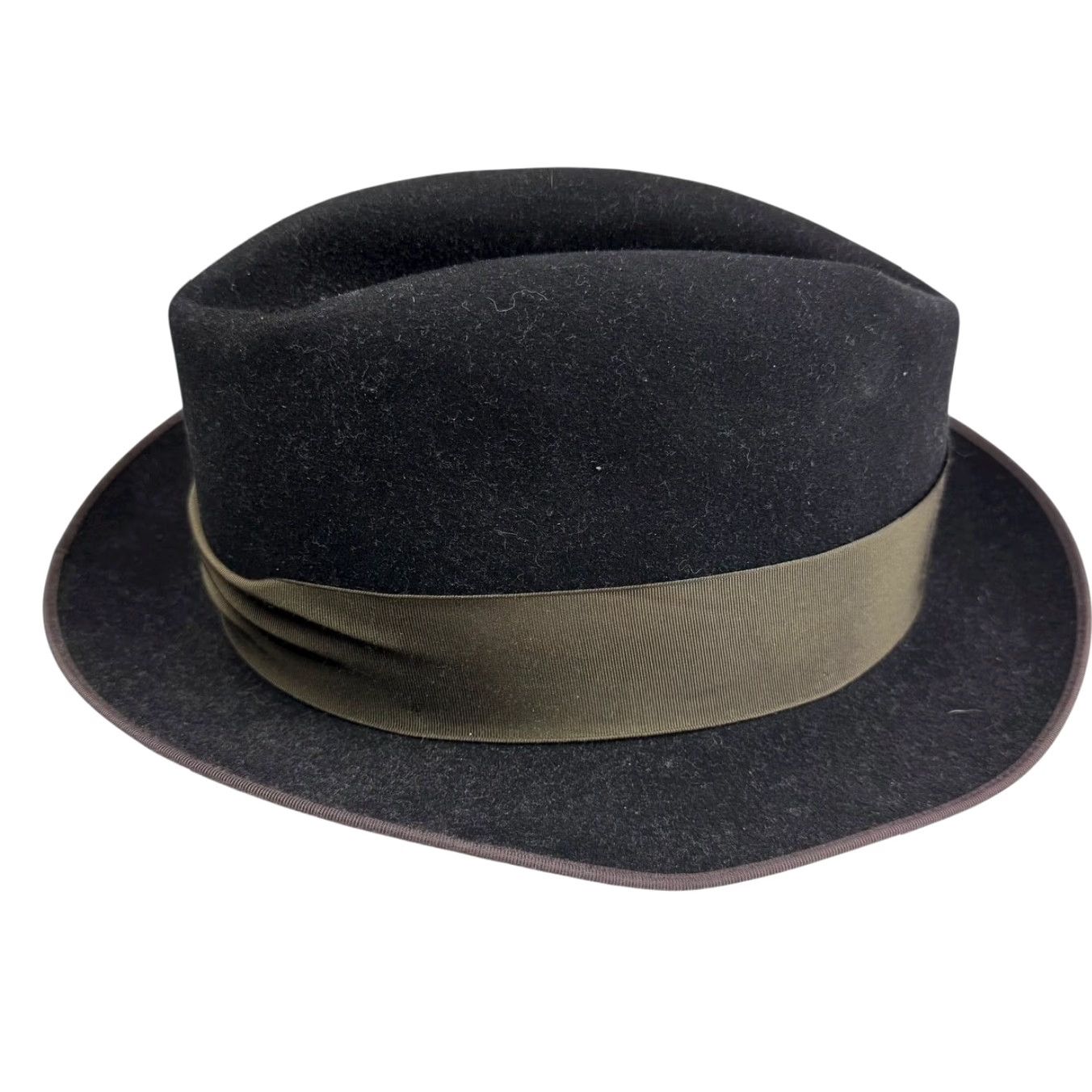 Vintage VINTAGE Biltmore Governor Fashion Fedora Hat Band Ribbon Medium Black Mens Fedora Size ONE SIZE - 4 Thumbnail
