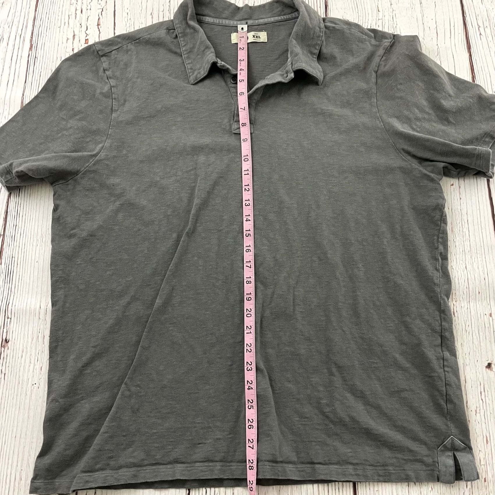Vintage American Giant Short Sleeve Button-Up Polo Shirt Men's XXL Gray Size US XXL / EU 58 / 5 - 4 Thumbnail