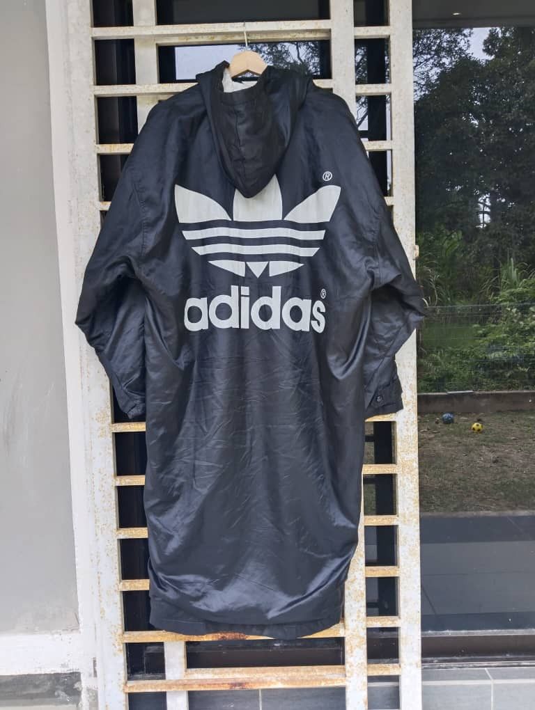 Adidas × Jeremy Scott Vintage Adidas Long Jacket Big Logo Size US L / EU 52-54 / 3 - 2 Thumbnail