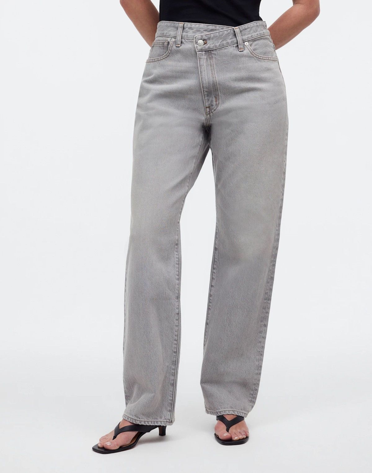 Madewell Madewell The Curvy '90s Straight Jean Grey size 24 Size 26" / US 2 / IT 38 - 1 Thumbnail