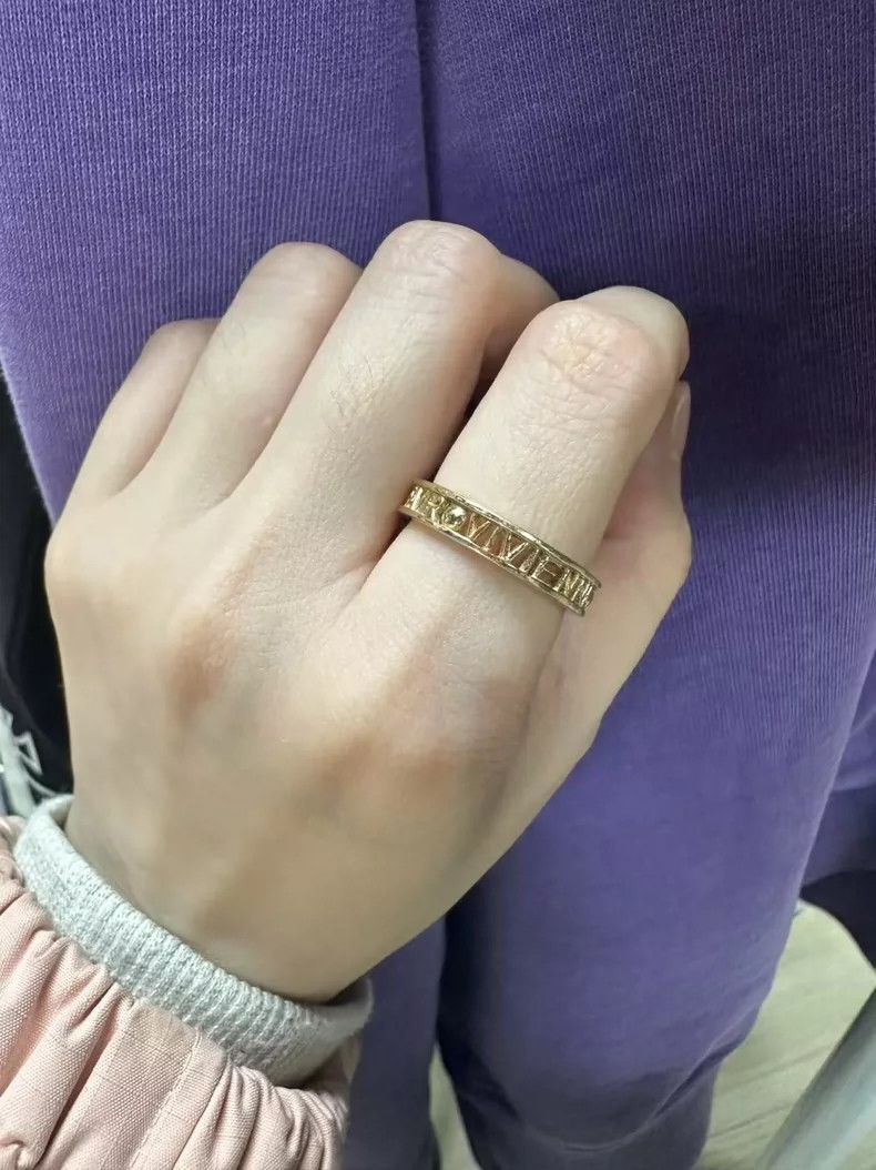 Vivienne Westwood Vivienne Westwood Saturn openwork alphabet ring Size ONE SIZE - 2 Thumbnail
