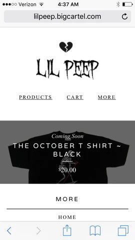 Lil Peep Lil Peep October tee Size US L / EU 52-54 / 3 - 20 Thumbnail