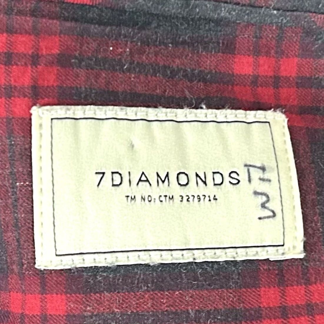 Vintage 7 Diamonds Large Casual Shirt Button-Front 100% Cotton Red Plaid Dark Gray Men's Long Sleeve Front-Button Shirt Size US L / EU 52-54 / 3 - 3 Thumbnail